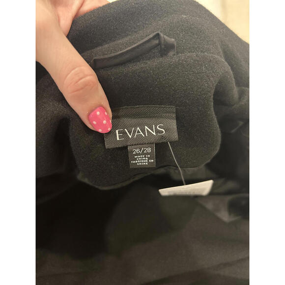 Evans Plus Size Women's Black Coat 4X - Picture 2 of 2
